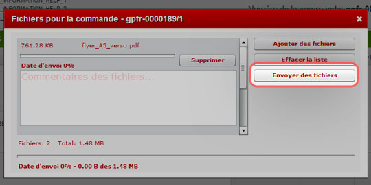 Aide: envoyer les fichier